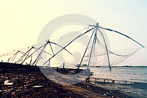 The Chinese fishing nets of Fort Cochin.