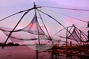 Chinese fishing nets in Fort Kochi