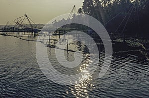 Chinese fishing nets Kerela backwaters