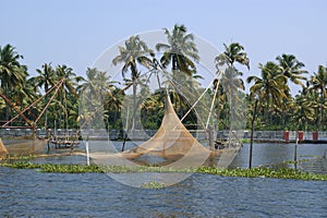 Chinese fishing nets. Vembanad Lake