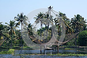 Chinese fishing nets. Vembanad Lake