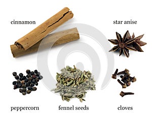 Chinese five spice powder ingredients photo