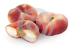 Chinese flat peaches with half