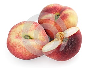 Chinese flat peaches with half