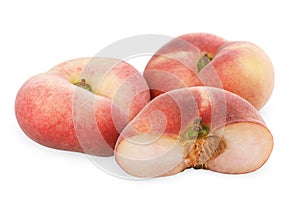Chinese flat peaches with half