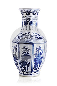 Chinese Floral Pattern Vase photo