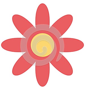 Chinese Flower, Flower, Ecology Color Isolated Vector Icon