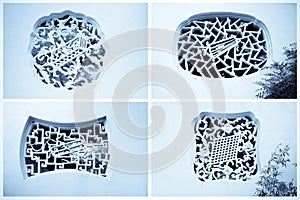 Chinese flower window