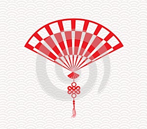 Chinese folding fan means