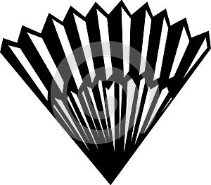 Chinese folding fan vector illustration
