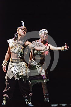 Chinese folk dancers