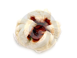 Chinese Food Barbecued Pork Bun (Isolated) photo