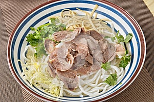 Chinese food beef soup noodles snack