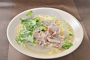 Chinese food beef soup noodles snack