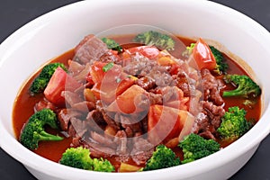 Chinese Food of beef and tomato