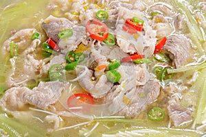 Chinese Food: Boiled beef slices