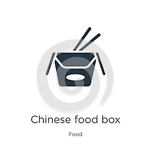 Chinese food box icon vector. Trendy flat chinese food box icon from food collection isolated on white background. Vector