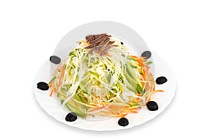 Chinese food. Cabbage salad, clipping path.