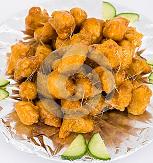 Chinese food. Caramelized pastries