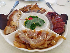 Chinese food char siew roast pork