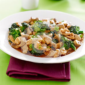 Chinese food - chicken and broccoli stir fry