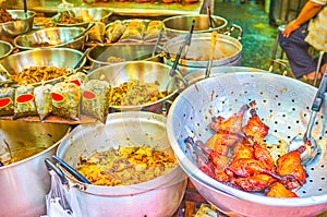 The Chinese food in Chinatown cafe, Bangkok, Thailand
