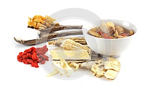 Chinese food - Clear soup with chinese herbal medicine