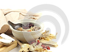 Chinese food - Clear soup with chinese herbal medicine