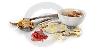 Chinese food - Clear soup with chinese herbal medicine