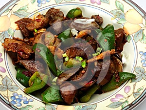 Chinese food fish flavored eggplant in garlic sauce photo