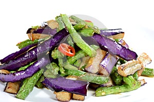 Chinese Food: Fried eggplant slices
