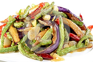 Chinese Food: Fried eggplant slices