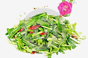 Chinese Food: Fried leek vegetable