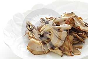 Chinese food, maitake mushroom and sesame