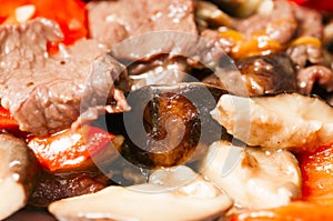 Chinese food--Mushroom and beef