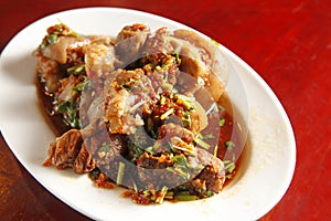 Chinese food, pork meal