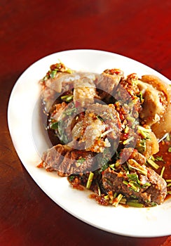Chinese food, pork meal
