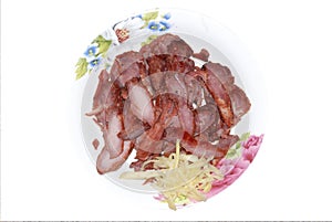 Chinese food roast pork meat