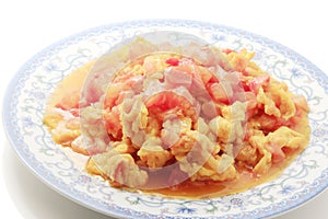 Chinese homely dishes -- Tomato fry egg photo