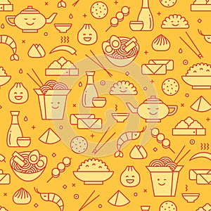 Chinese food seamless pattern