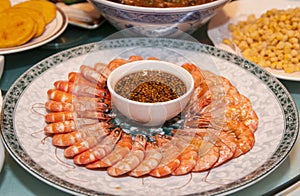 Chinese food of shrimp photo