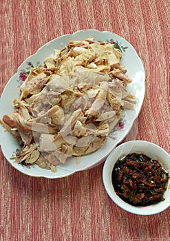 Chinese food, steam chicken