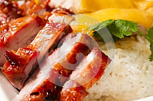 Chinese food--white chicken and Barbecued pork