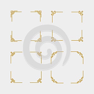 Chinese frame corner set