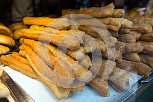 Chinese fried bread stick or you tiao photo
