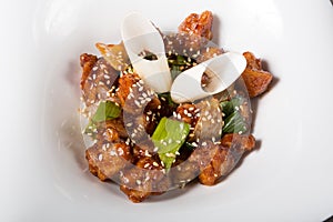 Chinese fried pork meat