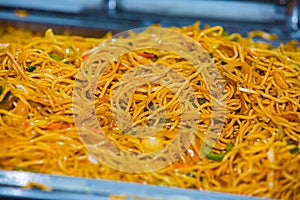 Chinese Fried vegetable Hakka Noodle Dish