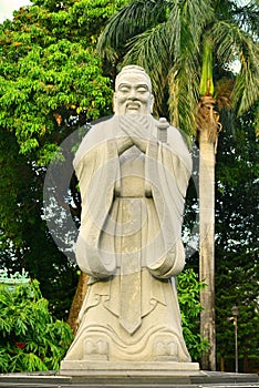 Chinese Garden Confucius statue inside Rizal Park in Manila, Philippines