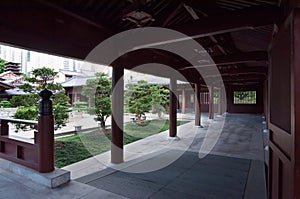 Chinese garden corridor