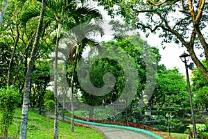 Chinese Garden path way inside Rizal Park in Manila, Philippines